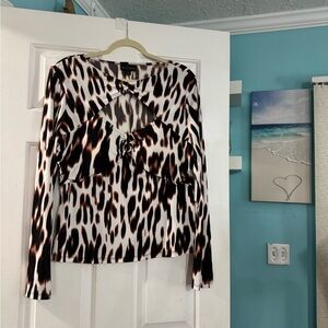 BOLD elements Black and Brown Patterned Blouse